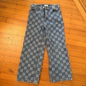 Pacsun Checkered Blue Jeans